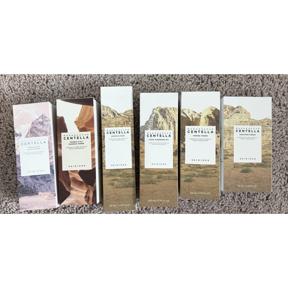 SKIN1004 Madagascar Centella 6-pc Skincare Set: Cleansing Oil,Foam,Toner, Cream